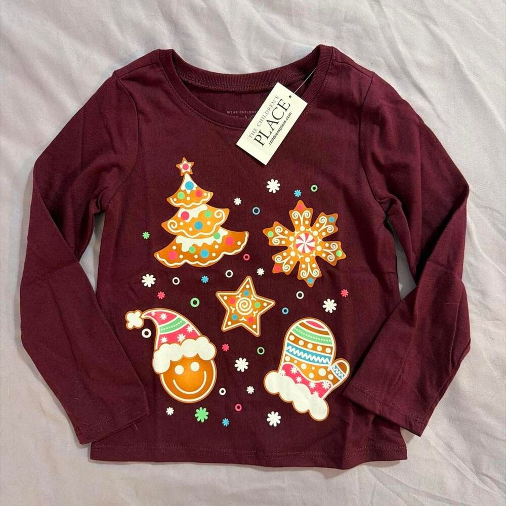 The-childrens place Burgundy and Red T-shirt- NWT - size 2T
